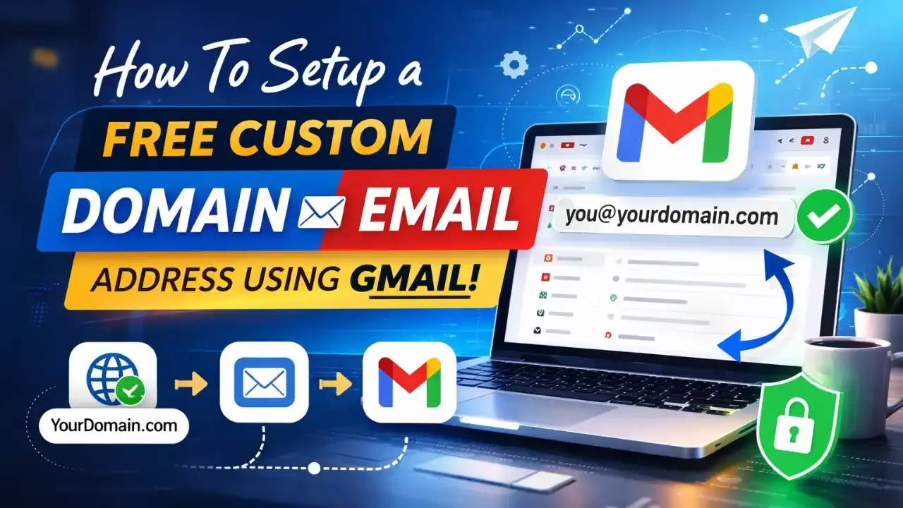 How To Setup A Free Custom Domain Email Address Using Gmail!